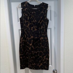 Elie Tahari Leopard Print Sleeveless Dress
